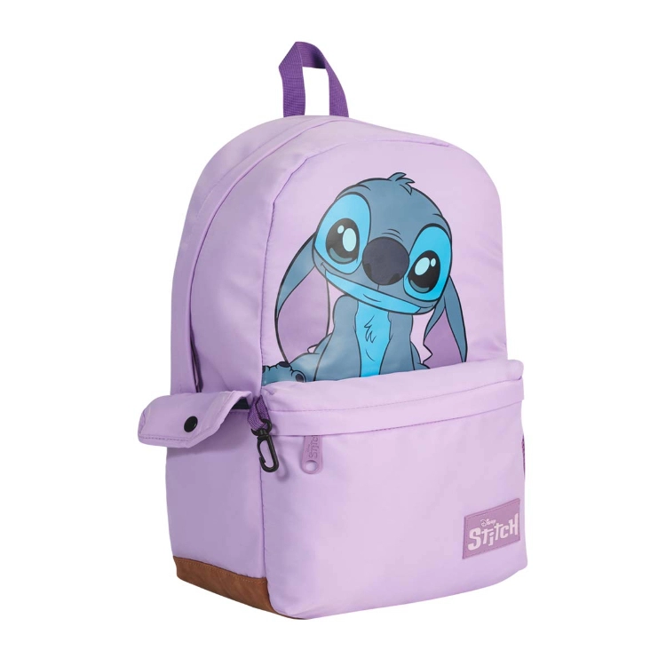 Mochila Escolar Mooving 2026 Stitch Lila Art.1629226.
